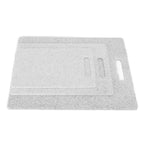 3Pcs Cutting Board Set Imitation Marble Pattern DoubleSided Chopping Board Kitchen Accessory(White )