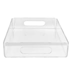 Acrylic Fruit Towel Tray Lightweight Breakfast Cheese Serving Tray with Handles for KTV Hotel