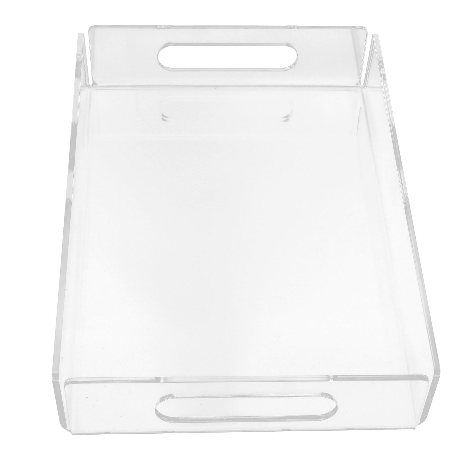 Acrylic Fruit Towel Tray Lightweight Breakfast Cheese Serving Tray with Handles for KTV Hotel