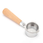 Coffee Bottomless Portafilter Stainless Steel Filter Holder Basket Replacement Tool Coffee Machine Accessory54mm Beech