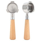 Coffee Bottomless Portafilter Stainless Steel Filter Holder Basket Replacement Tool Coffee Machine Accessory54mm Beech