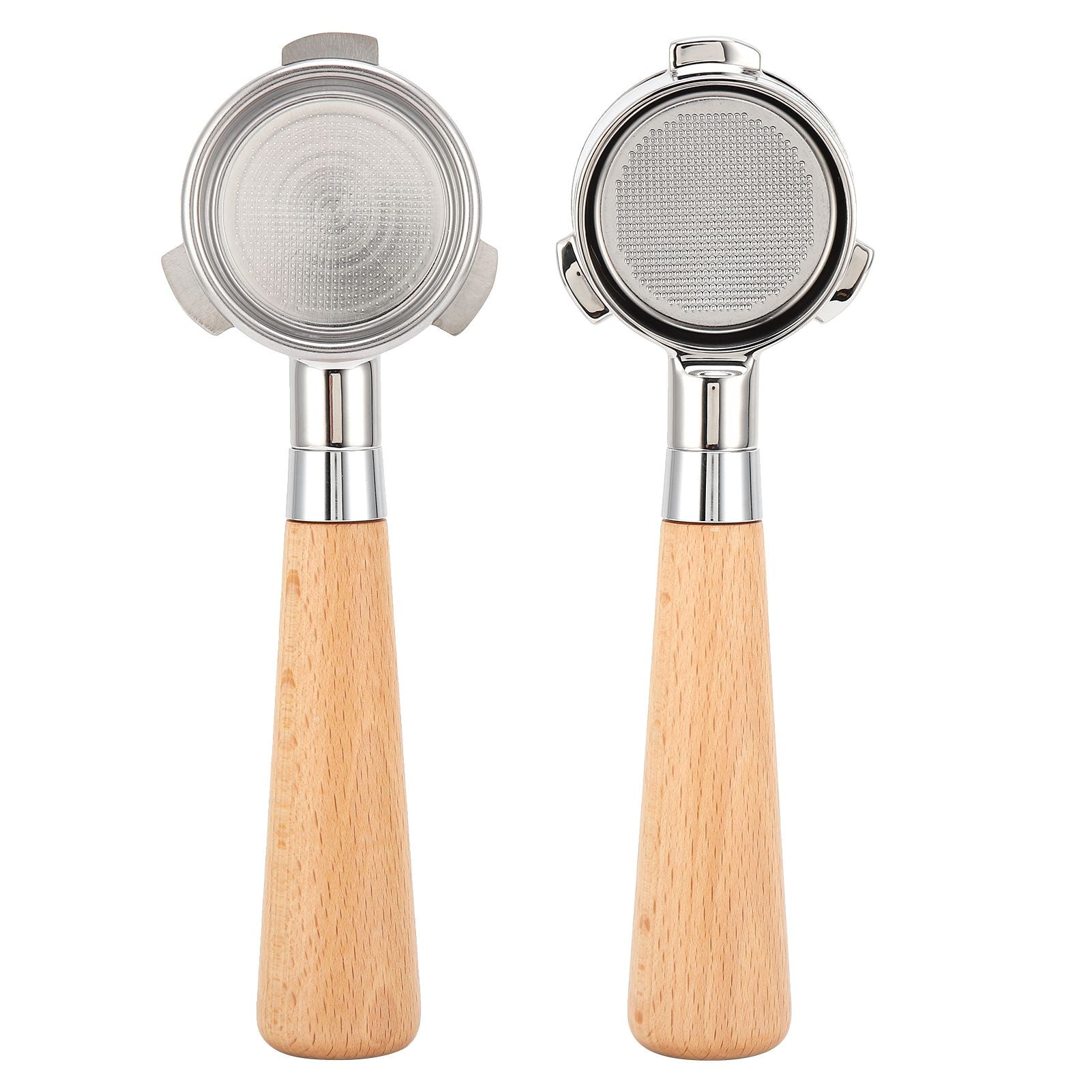 Coffee Bottomless Portafilter Stainless Steel Filter Holder Basket Replacement Tool Coffee Machine Accessory54mm Beech