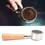 Coffee Bottomless Portafilter Stainless Steel Filter Holder Basket Replacement Tool Coffee Machine Accessory54mm Beech