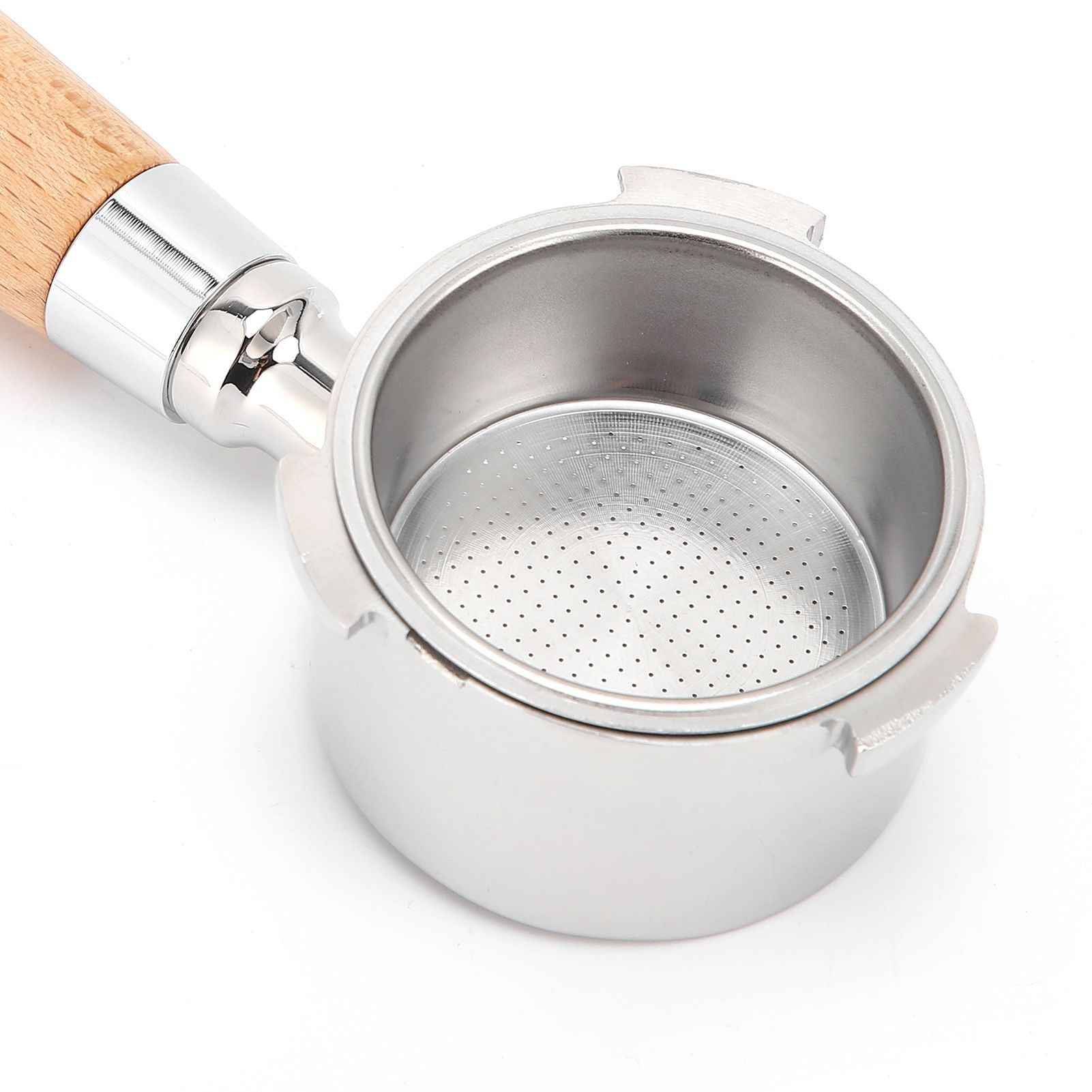 Coffee Bottomless Portafilter Stainless Steel Filter Holder Basket Replacement Tool Coffee Machine Accessory54mm Beech