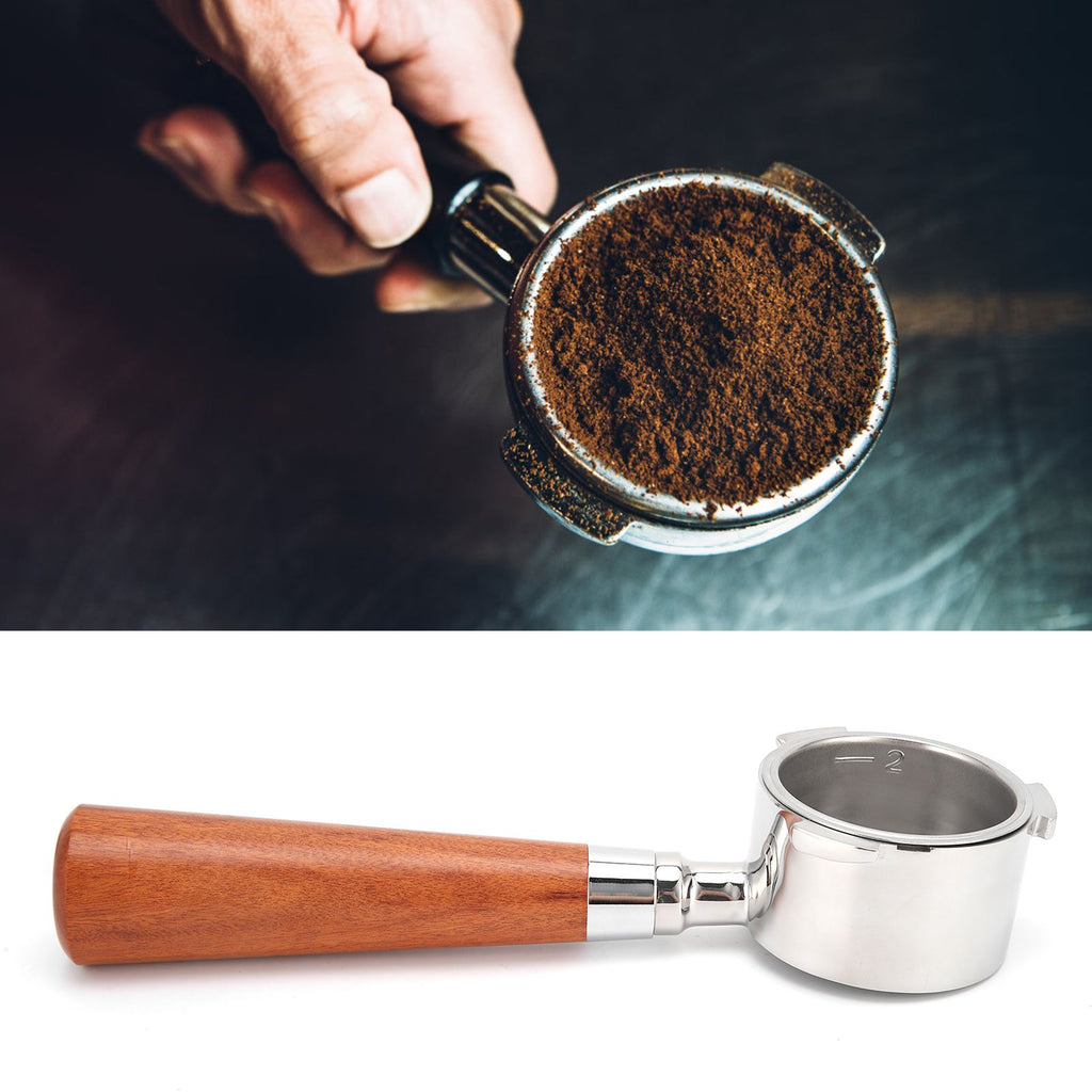 Coffee Bottomless Portafilter Stainless Steel Filter Holder Basket Replacement Tool Coffee Machine Accessory54mm Rosewood