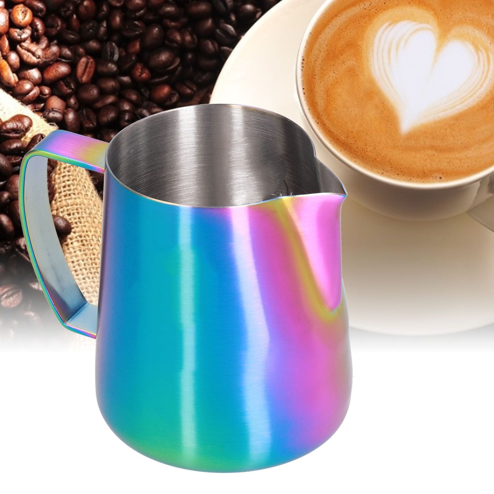 Milk Frothing Pitcher 304 Stainless Steel Milk Jugs Coffee Frothing Pitchers Latte Art Jug for Making Coffee400ml
