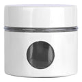 Coffee Bean Container Iron Glass Mini Sealed Jar Kitchen Storage Tank for Beans TeaWhite