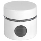 Coffee Bean Container Iron Glass Mini Sealed Jar Kitchen Storage Tank for Beans TeaWhite