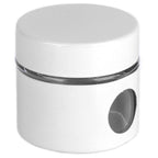 Coffee Bean Container Iron Glass Mini Sealed Jar Kitchen Storage Tank for Beans TeaWhite