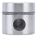 Coffee Bean Container Iron Glass Mini Sealed Jar Kitchen Storage Tank for Beans TeaSilver