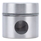 Coffee Bean Container Iron Glass Mini Sealed Jar Kitchen Storage Tank for Beans TeaSilver