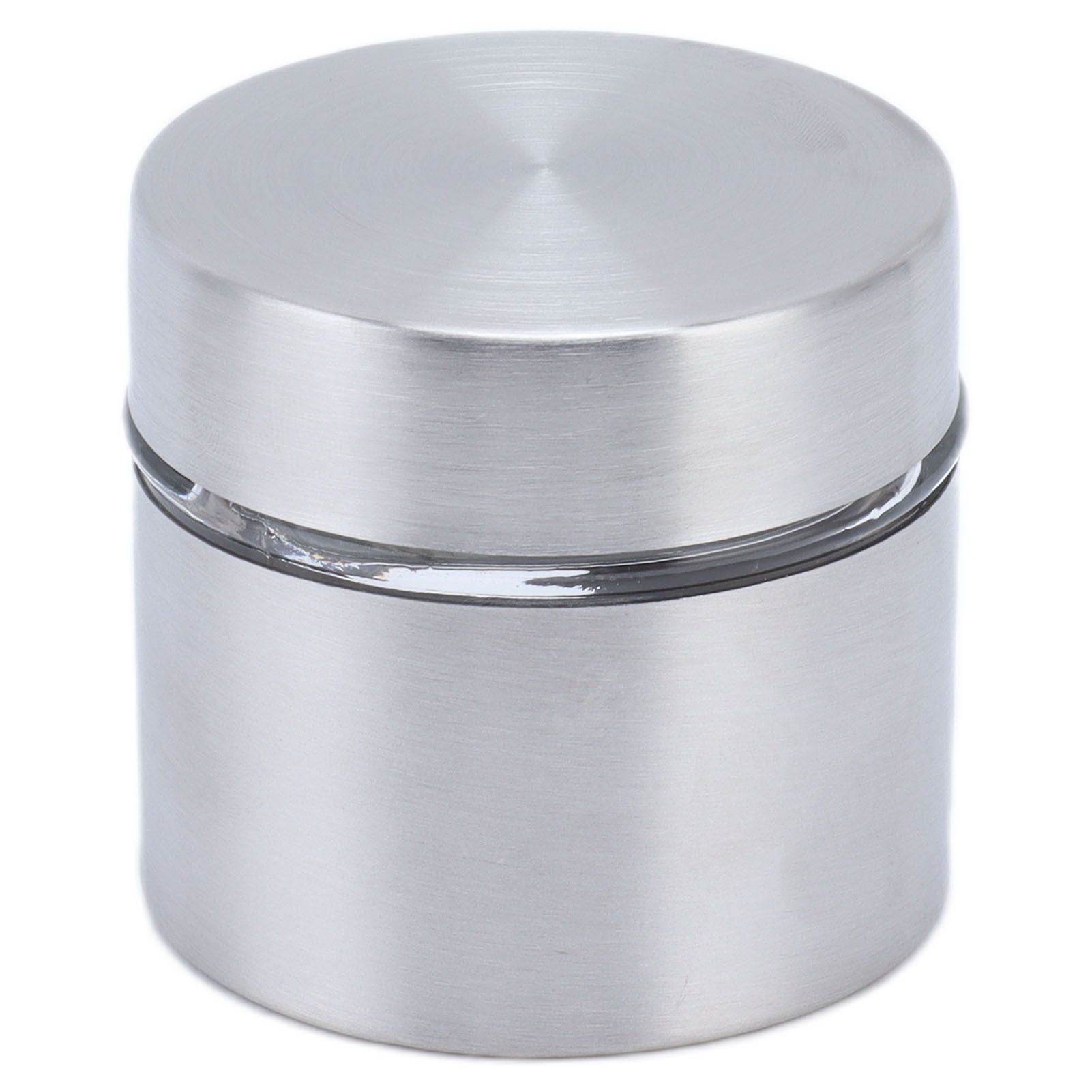 Coffee Bean Container Iron Glass Mini Sealed Jar Kitchen Storage Tank for Beans TeaSilver
