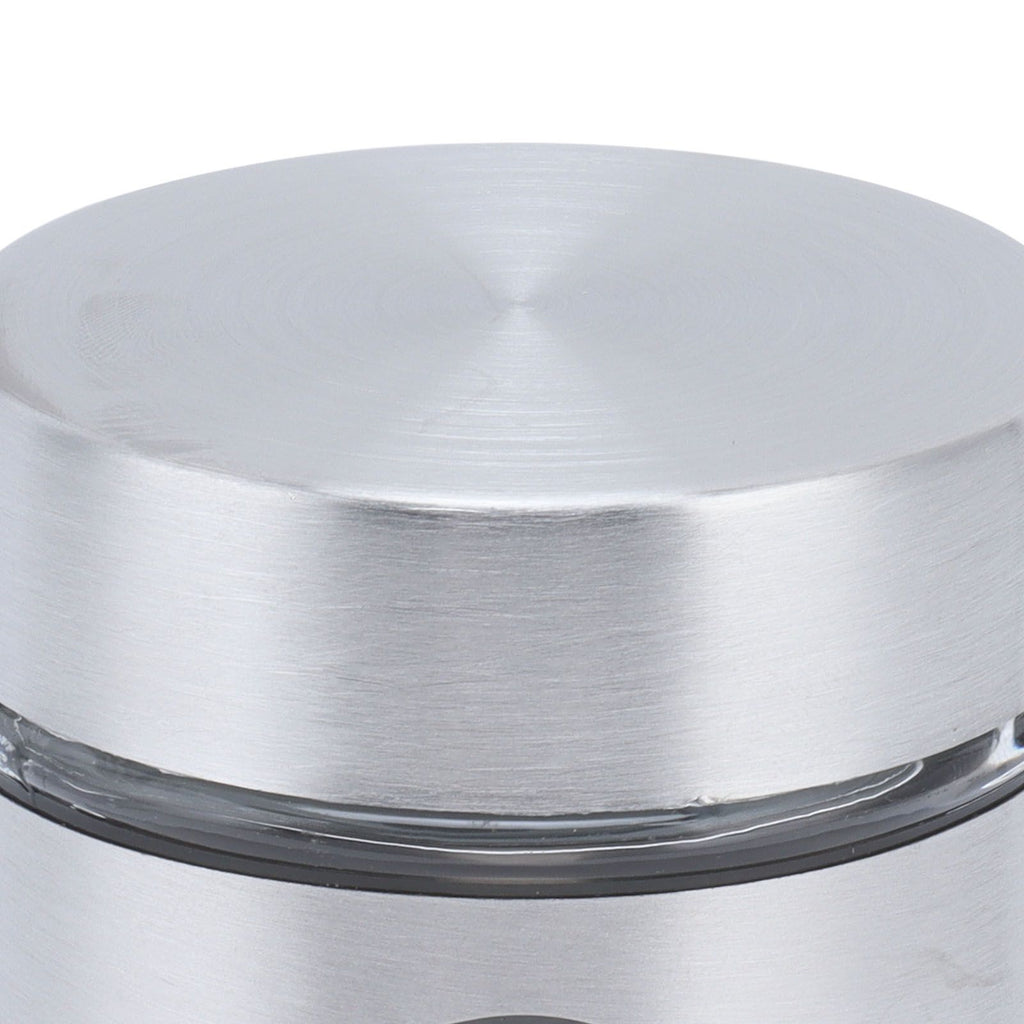 Coffee Bean Container Iron Glass Mini Sealed Jar Kitchen Storage Tank for Beans TeaSilver