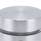 Coffee Bean Container Iron Glass Mini Sealed Jar Kitchen Storage Tank for Beans TeaSilver