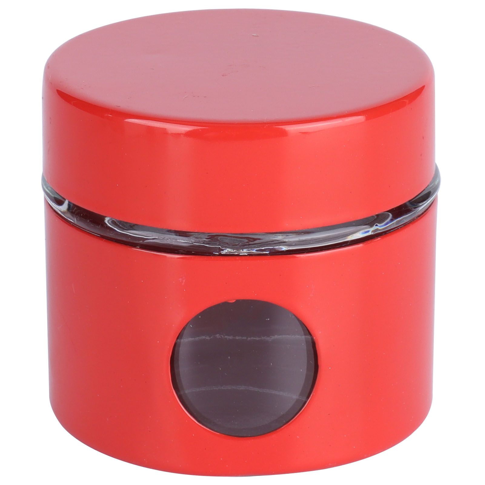 Coffee Bean Container Iron Glass Mini Sealed Jar Kitchen Storage Tank for Beans TeaRed