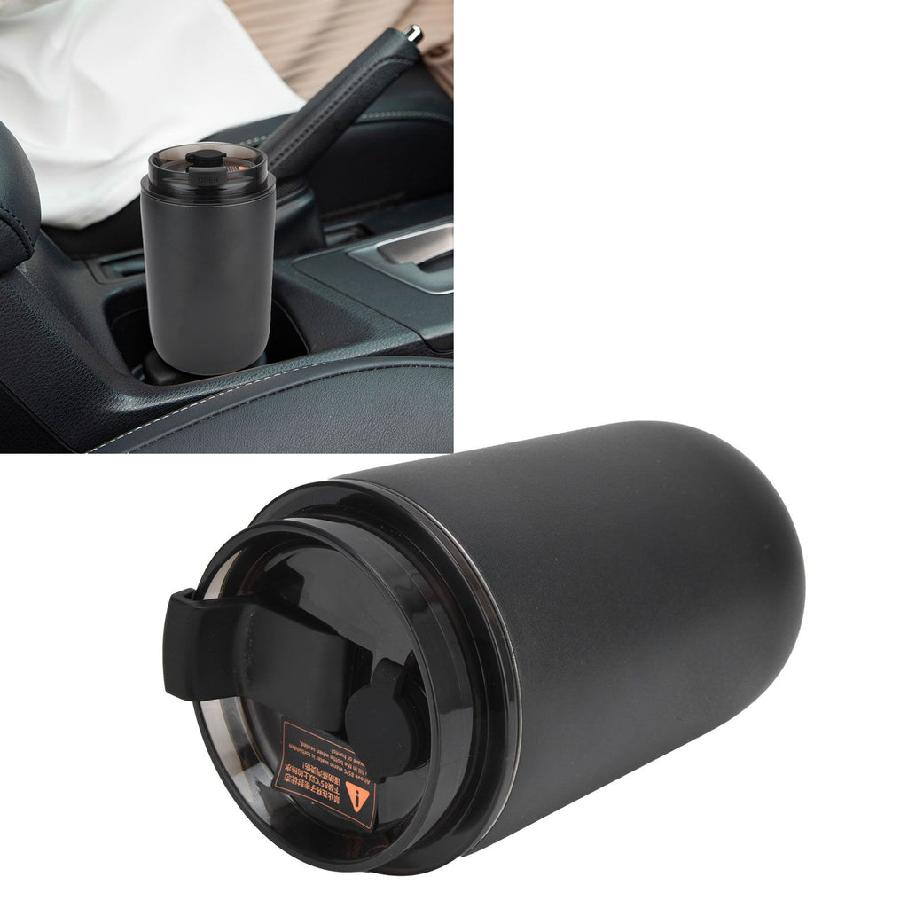 280ml Coffee Cup Household Portable Large Capacity Silicone Stainless Steel Vacuum Flask for Birthday GiftBlack