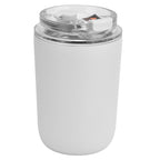 280ml Coffee Cup Household Portable Large Capacity Silicone Stainless Steel Vacuum Flask for Birthday GiftWhite