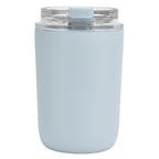 280ml Coffee Cup Household Portable Large Capacity Silicone Stainless Steel Vacuum Flask for Birthday GiftBlue