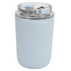 280ml Coffee Cup Household Portable Large Capacity Silicone Stainless Steel Vacuum Flask for Birthday GiftBlue