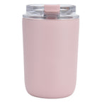 280ml Coffee Cup Household Portable Large Capacity Silicone Stainless Steel Vacuum Flask for Birthday GiftPink
