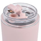 280ml Coffee Cup Household Portable Large Capacity Silicone Stainless Steel Vacuum Flask for Birthday GiftPink