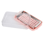 Stainless Steel Butter Cutter Container Butter Storage Box with Transparent Cover for KitchenPink Chassis