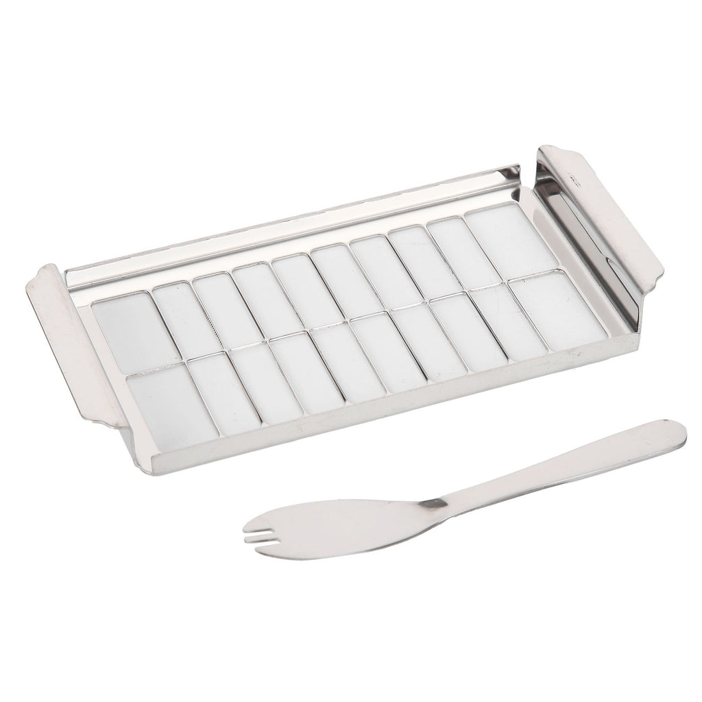 Stainless Steel Butter Cutter Container Butter Storage Box with Transparent Cover for KitchenPink Chassis