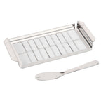 Stainless Steel Butter Cutter Container Butter Storage Box with Transparent Cover for KitchenPink Chassis