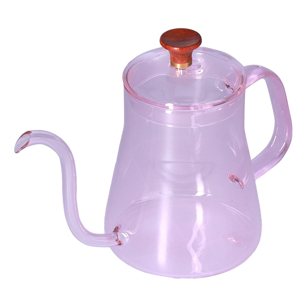 Long Spout Kettle Large Capacity Heat Resistant Easy to Clean Long Mouth Coffee PotPink