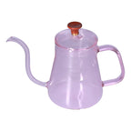 Long Spout Kettle Large Capacity Heat Resistant Easy to Clean Long Mouth Coffee PotPink