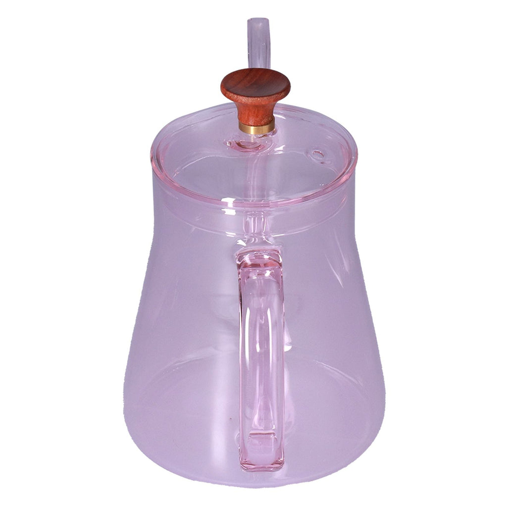 Long Spout Kettle Large Capacity Heat Resistant Easy to Clean Long Mouth Coffee PotPink