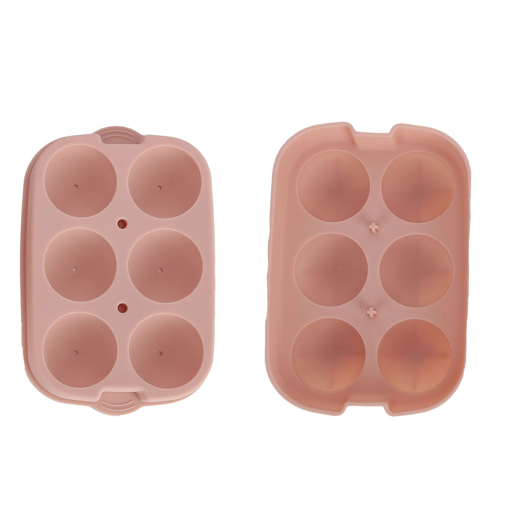 Silicone DIY Ice Cubes Mold Ice Ball Maker Mould Tray for Home Bar Party Cocktail UseLight Pink 6Hole 45mm