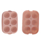 Silicone DIY Ice Cubes Mold Ice Ball Maker Mould Tray for Home Bar Party Cocktail UseLight Pink 6Hole 45mm