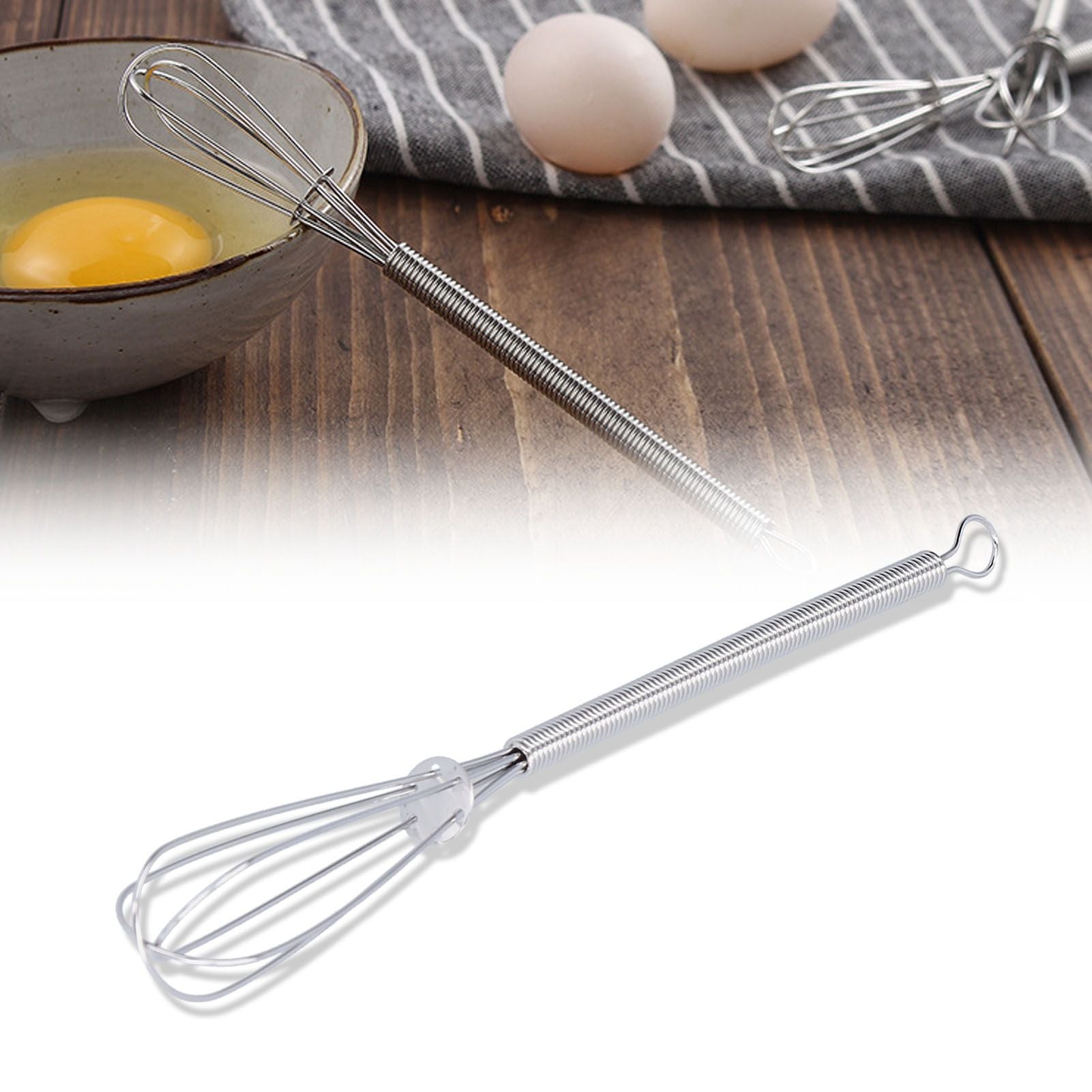 Hand Push Egg Whisk Stainless Steel Home Egg Beater for Beating Blending Whisking Beating Stirring