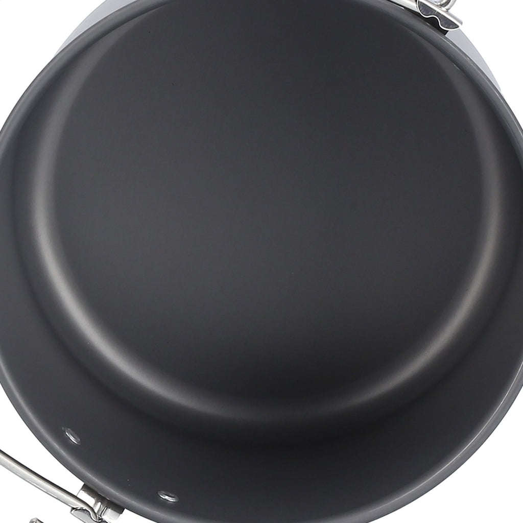 Outdoor Camping Pot Portable Aluminum Alloy Bonfire Hanging Pot with Lid Storage Bag for 6‑8 People
