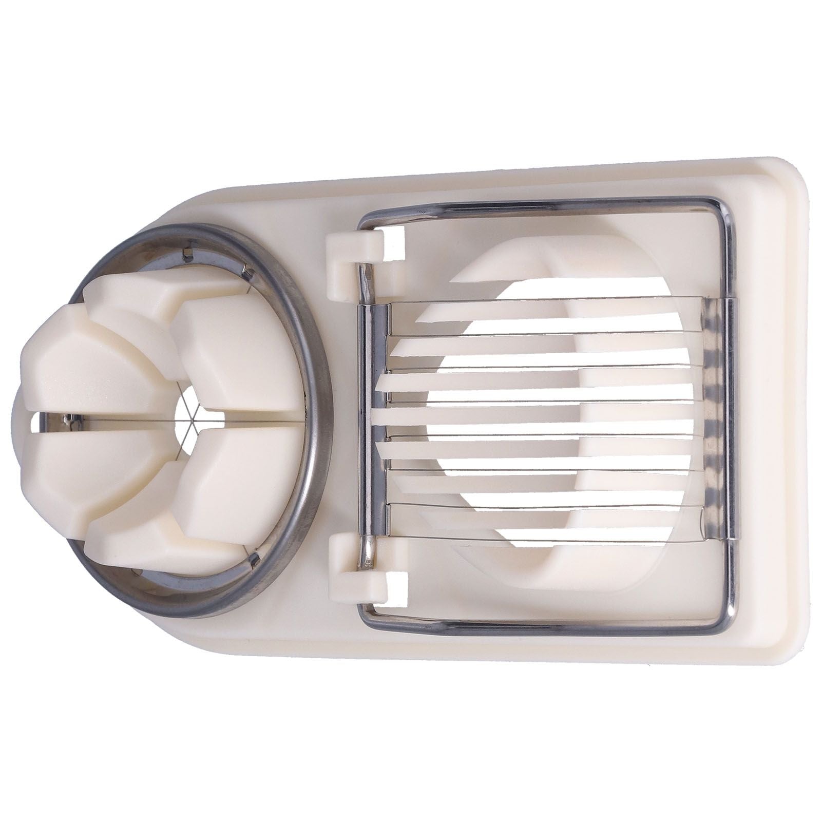 Egg Cutter Household Stainless Steel Wire Egg Cutter Safe Easy to Operate for Hard Boiled EggsWhite