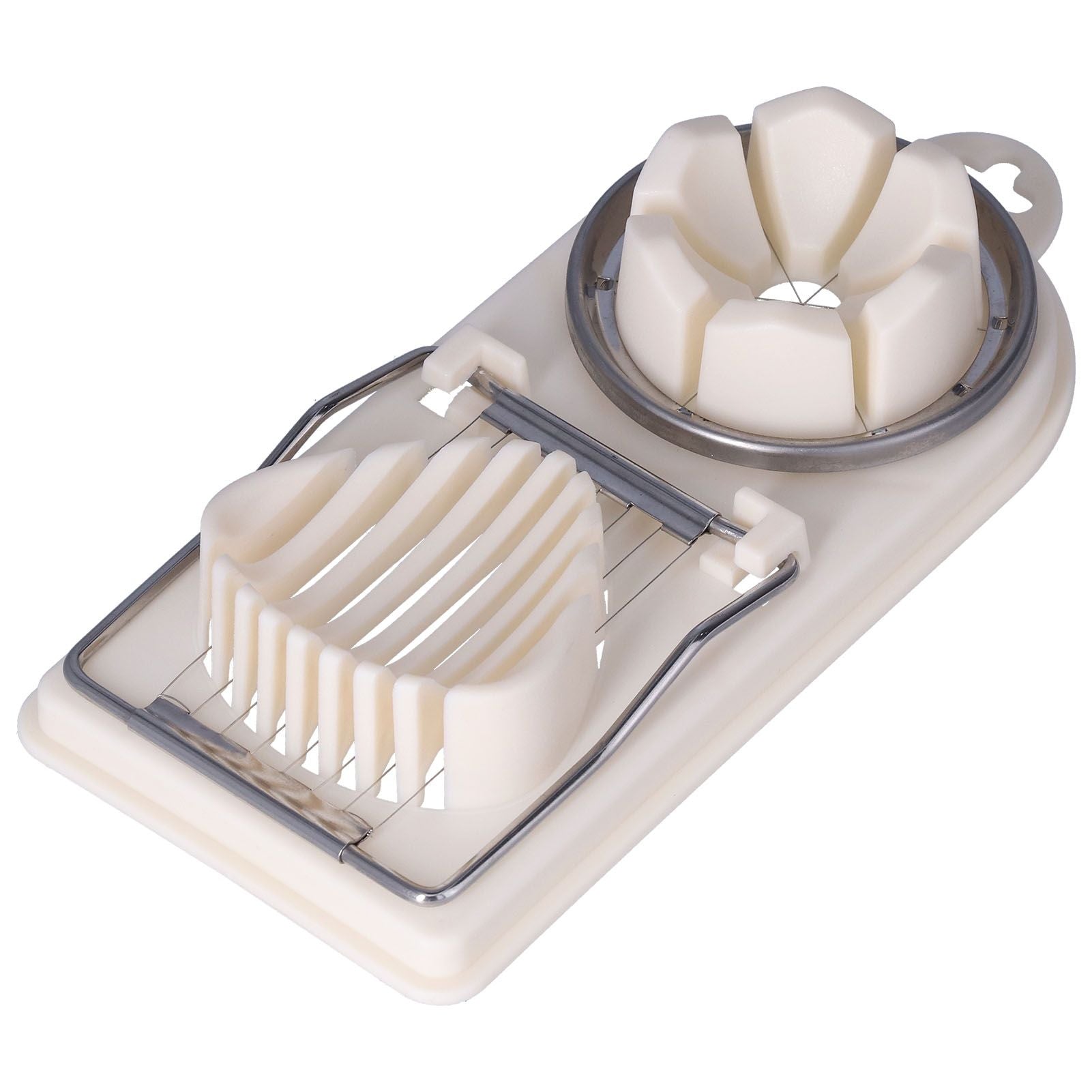 Egg Cutter Household Stainless Steel Wire Egg Cutter Safe Easy to Operate for Hard Boiled EggsWhite