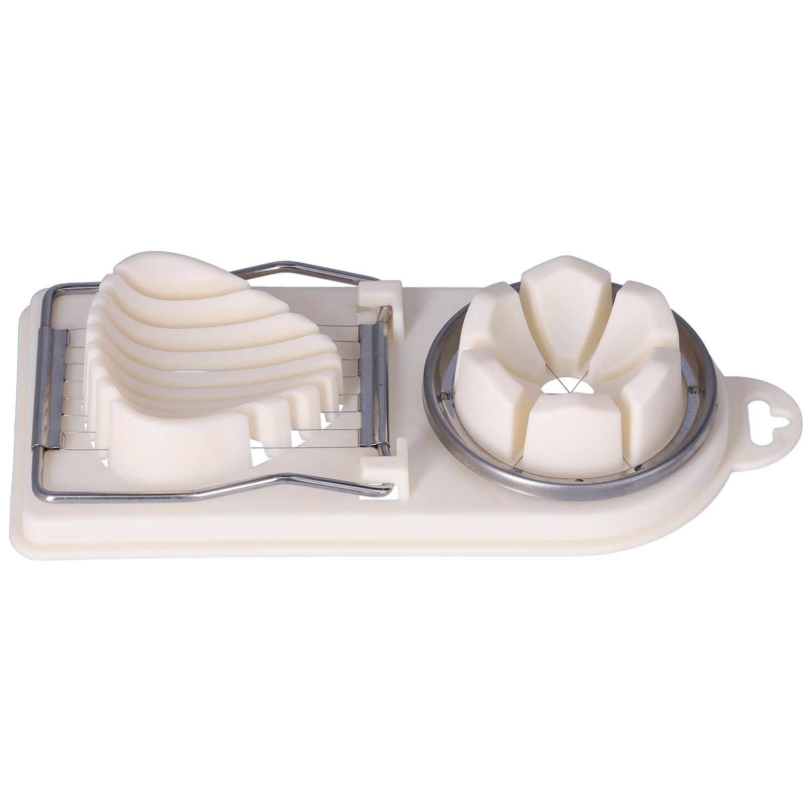Egg Cutter Household Stainless Steel Wire Egg Cutter Safe Easy to Operate for Hard Boiled EggsWhite