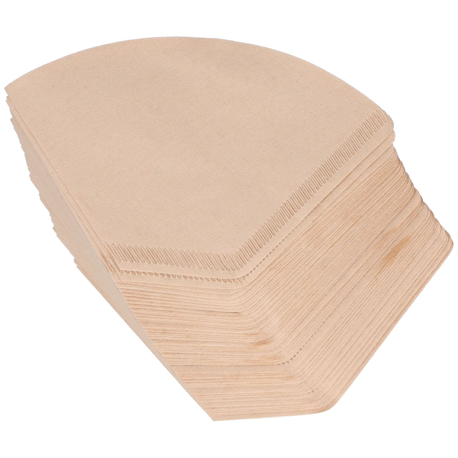 100Pcs/Bag Fan Shaped Coffee Filter Paper Wood Pulp Filter Paper Coffee Making Accessory