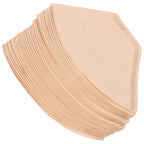 100Pcs/Bag Fan Shaped Coffee Filter Paper Wood Pulp Filter Paper Coffee Making Accessory
