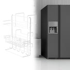 Refrigerator Storage Rack Iron Durable Side Wall Mounted Mini Fridge Organizer for Home Kitchen Restaurant