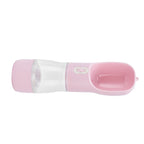2 in 1 Pet Water Bottle Portable Anti Leakage Dog Food Bottler for Outdoor TravelingPink