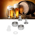 Stainless Steel Beer Keg Coupler Connector Fitting Beer Line Connector Kit for Brewing Equipment