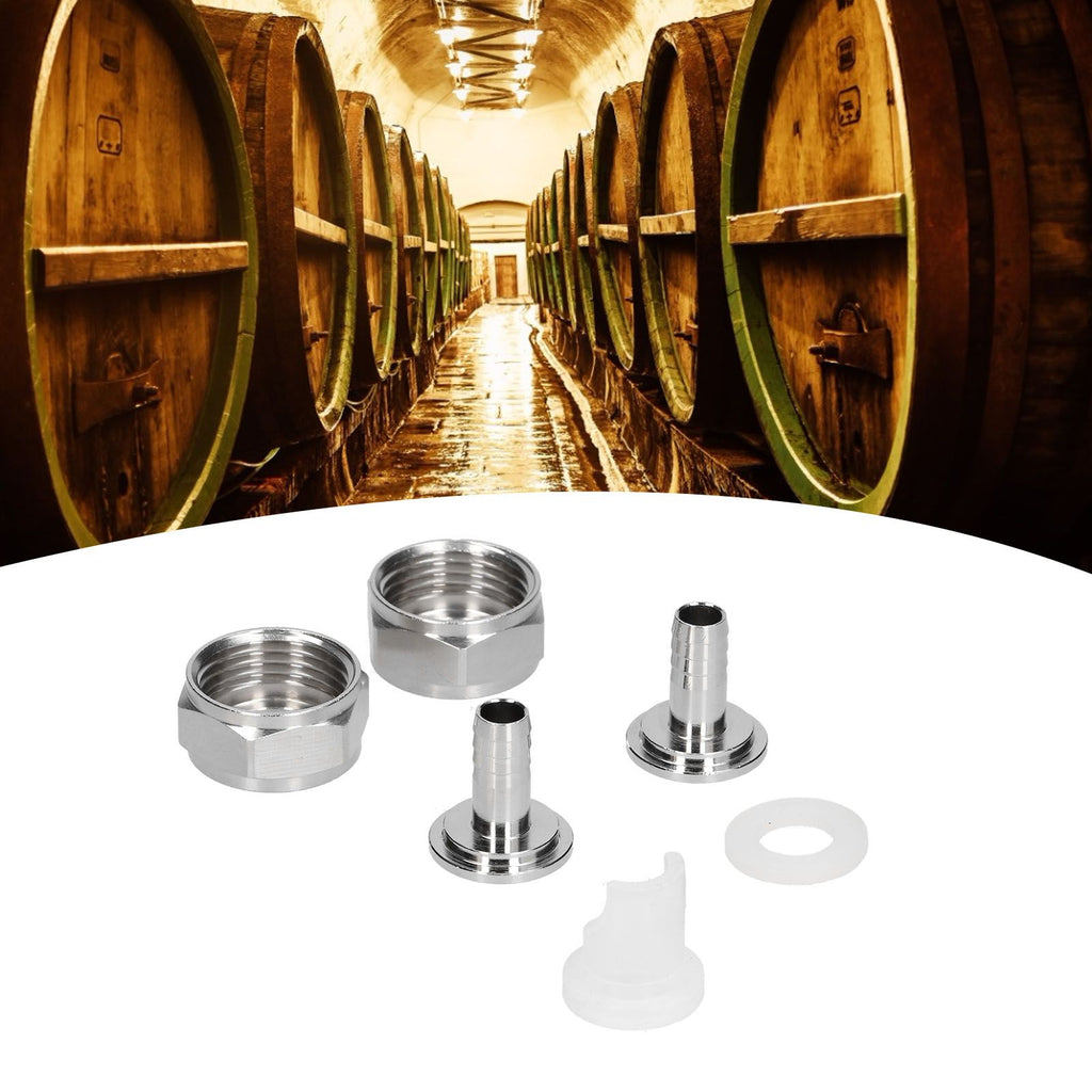 Stainless Steel Beer Keg Coupler Connector Fitting Beer Line Connector Kit for Brewing Equipment