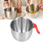 Stainless Steel Mixing Bowl with Handle Non Slip Deepen Splashproof Egg Whisking Bowl for Salad Serving2800ML