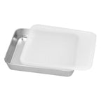 Stainless Steel Baking Tray Deep Flat Non Stick Baking Pan Food Storage Box with CoverS