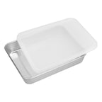 Stainless Steel Baking Tray Deep Flat Non Stick Baking Pan Food Storage Box with CoverS