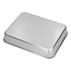Stainless Steel Baking Tray Deep Flat Non Stick Baking Pan Food Storage Box with CoverS
