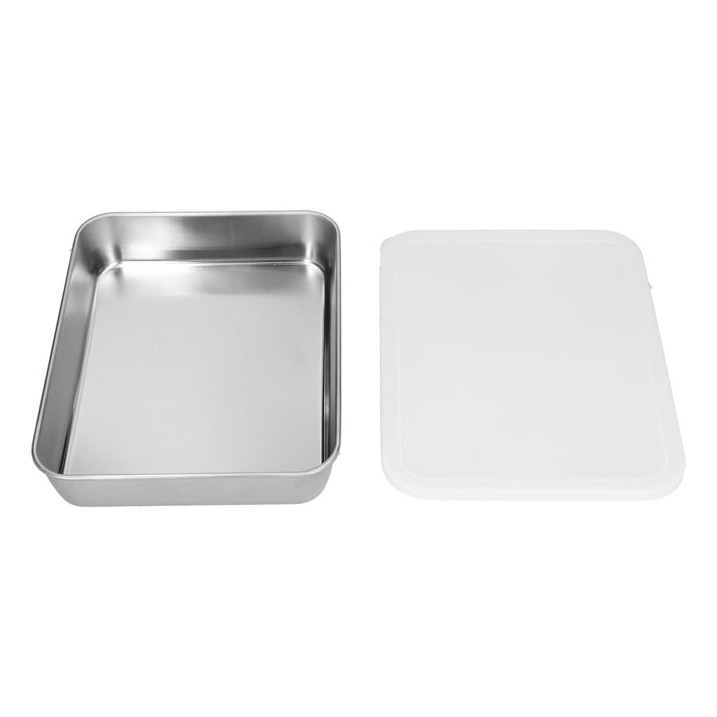 Stainless Steel Baking Tray Deep Flat Non Stick Baking Pan Food Storage Box with CoverM