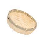 Fruit Basket Hand Woven Bamboo Mini Multifunctional Sturdy Serving Basket Tray for Living Room Kitchen 13x4cm